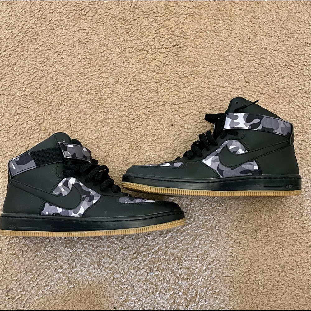 Nike Air Force 1 grey camouflage sneakers
